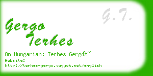 gergo terhes business card